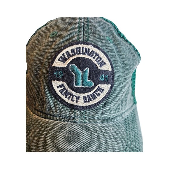 Legacy Farm Outdoors Trucker Hat Denim Forest Green Washington Family Ranch - Picture 2 of 7
